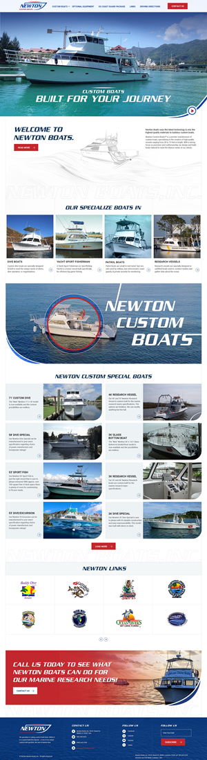Web Design by IDesign1606 for Newton Custom Boats | Design: #35367431