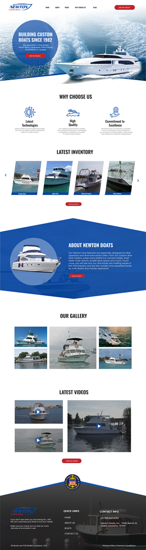 Web Design by WahDesign for Newton Custom Boats | Design: #35351971