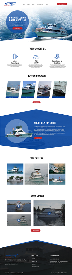 Web Design by WahDesign for Newton Custom Boats | Design: #35353090