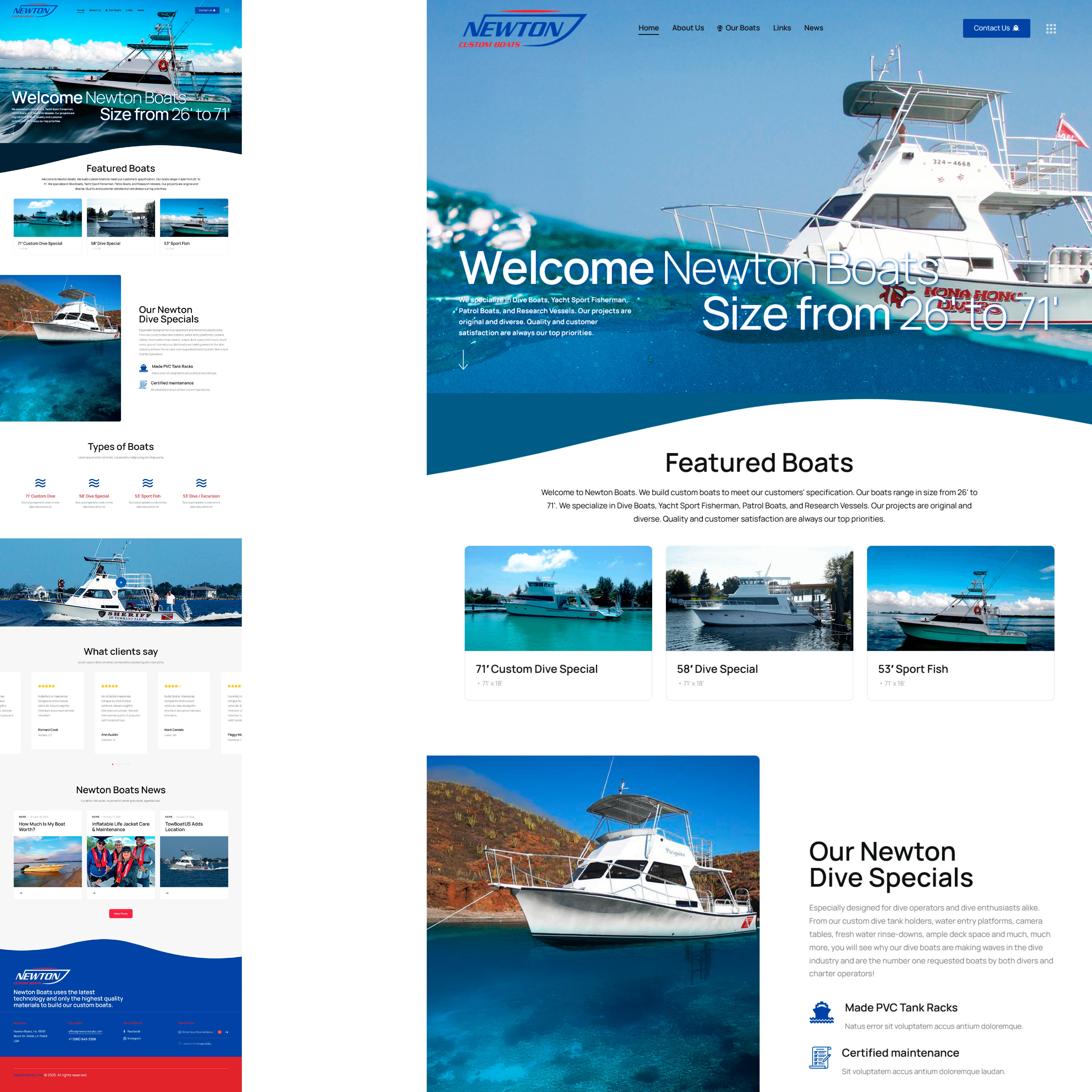 Web Design par DB_Design pour Newton Custom Boats | Design #35353137