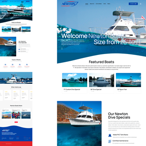 Web Design by DB_Design for Newton Custom Boats | Design: #35353137