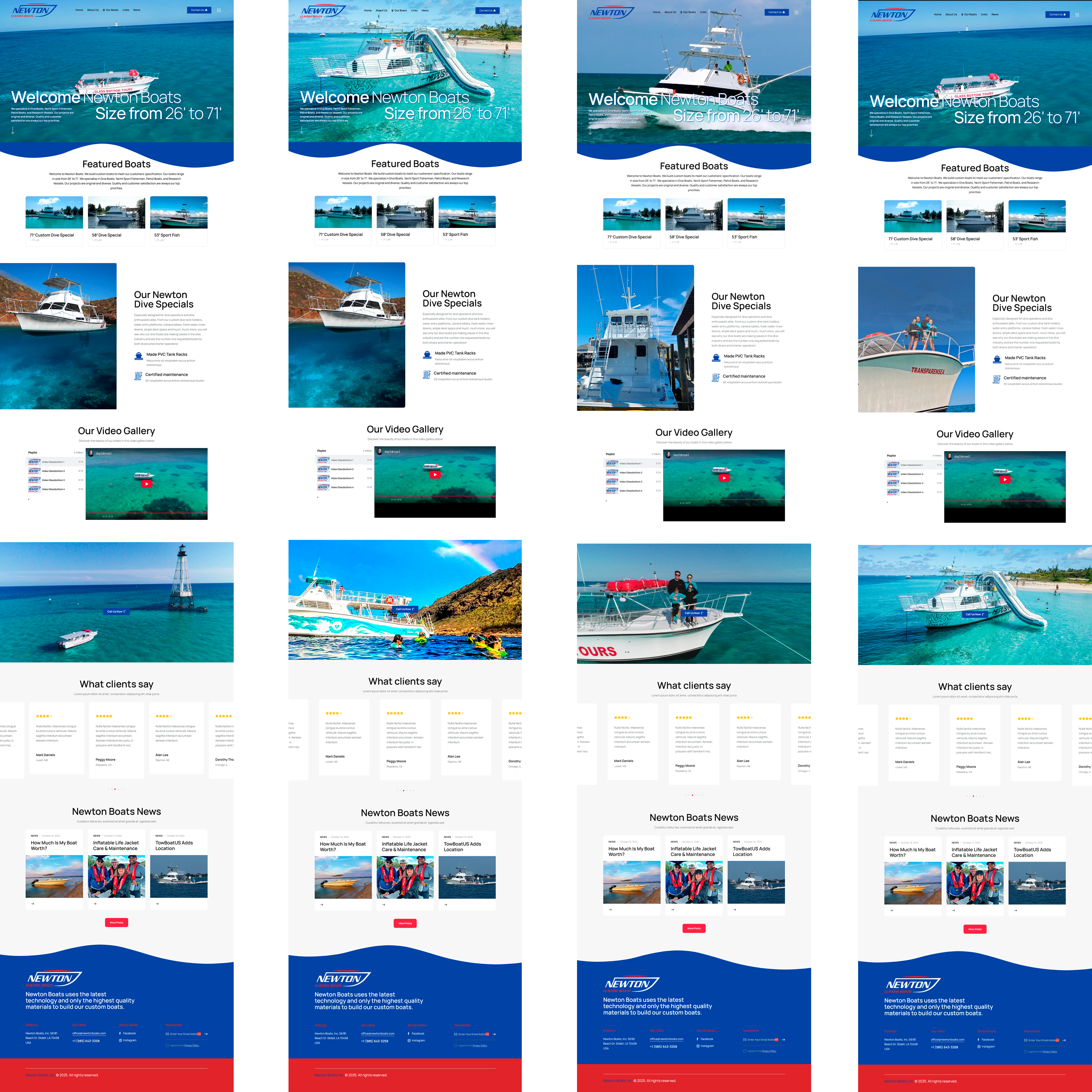 Web Design par DB_Design pour Newton Custom Boats | Design #35365548