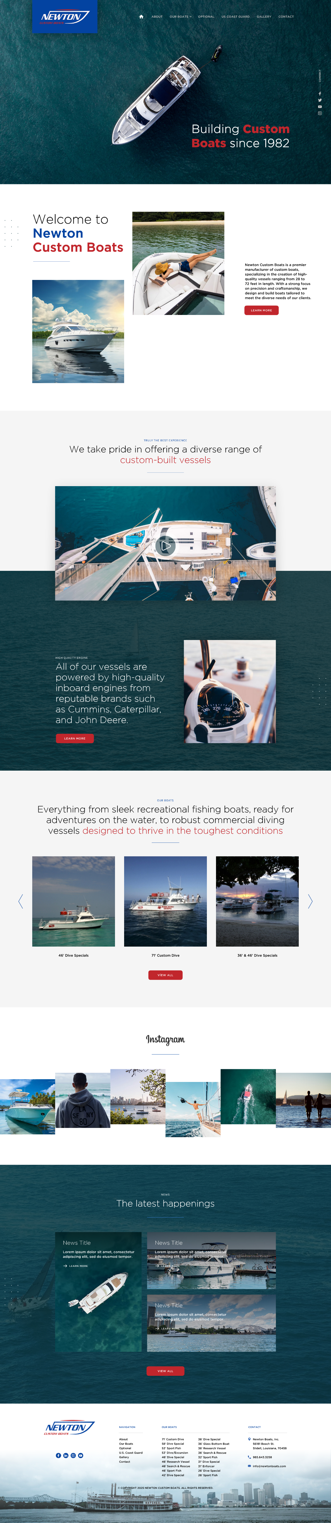 Web Design by -Marc- for Newton Custom Boats | Design #35384459