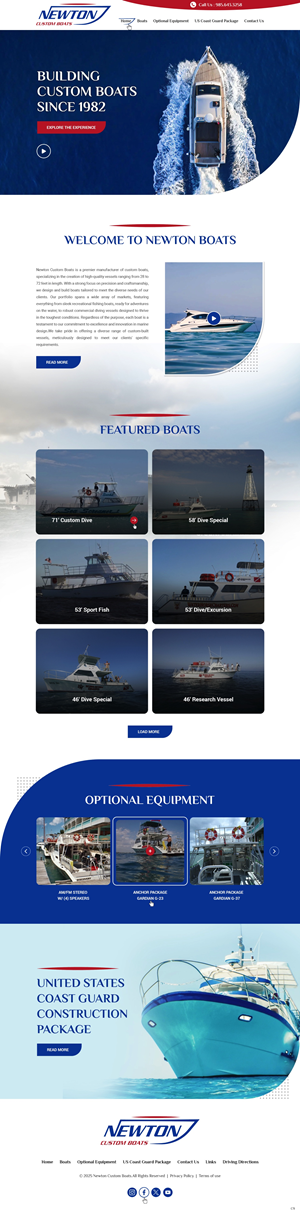 Web-Design von pb für Newton Custom Boats | Design #35360628