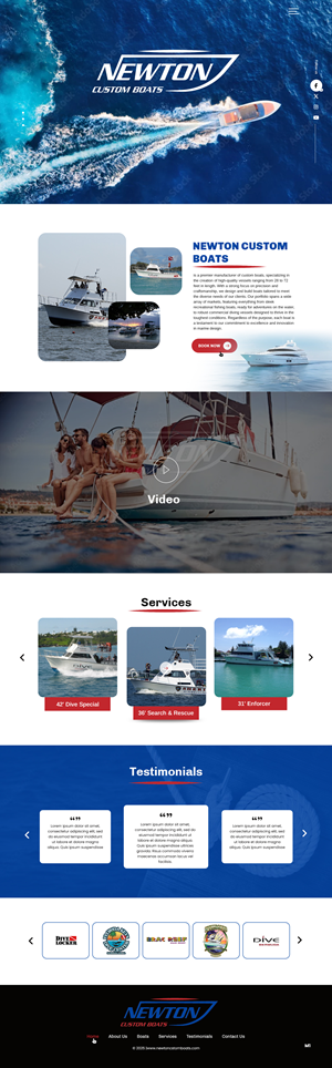 Web Design by pb for Newton Custom Boats | Design: #35360642