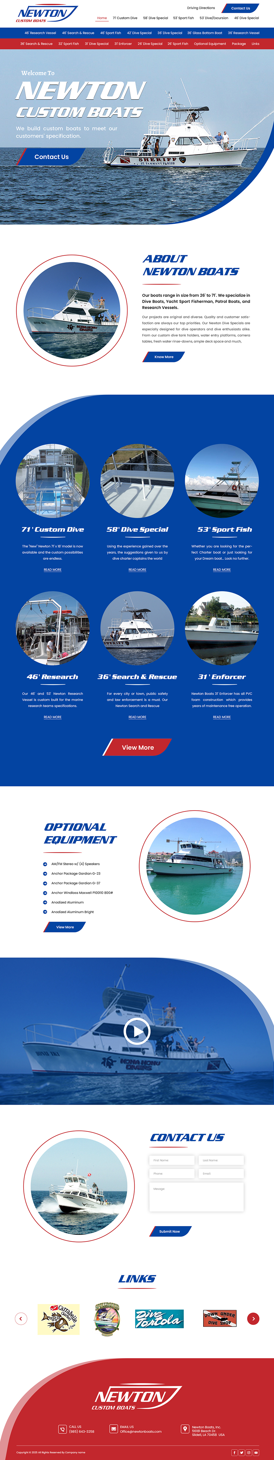 Web Design par Creations Box 2015 pour Newton Custom Boats | Design #35358953