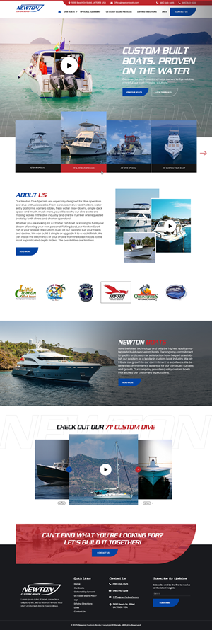 Web-Design von nzdesigners für Newton Custom Boats | Design #35353917