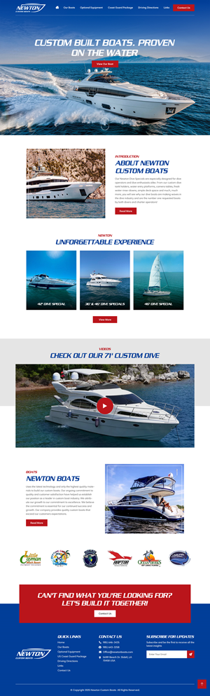 Web Design by nzdesigners for Newton Custom Boats | Design: #35353918