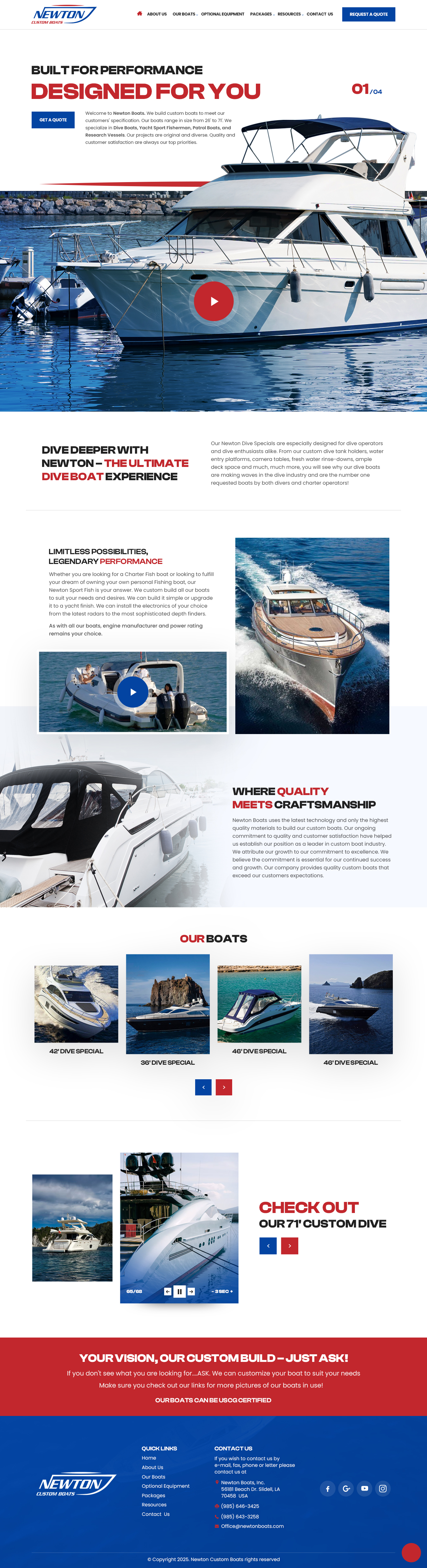 Web-Design von nzdesigners für Newton Custom Boats | Design #35353919