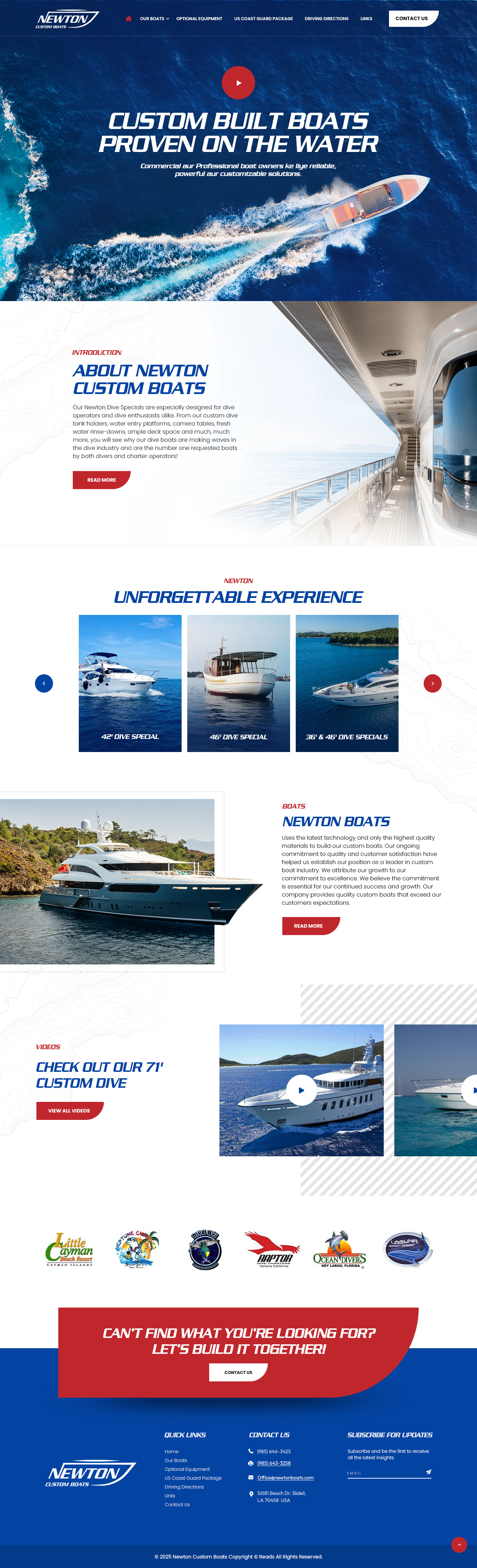 Web-Design von nzdesigners für Newton Custom Boats | Design #35353920