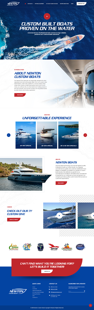 Web Design by nzdesigners for Newton Custom Boats | Design: #35353920