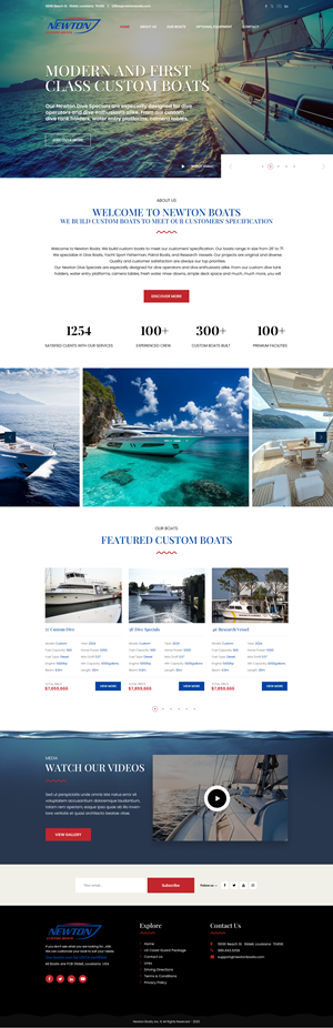 Web-Design von James für Newton Custom Boats | Design #35359887