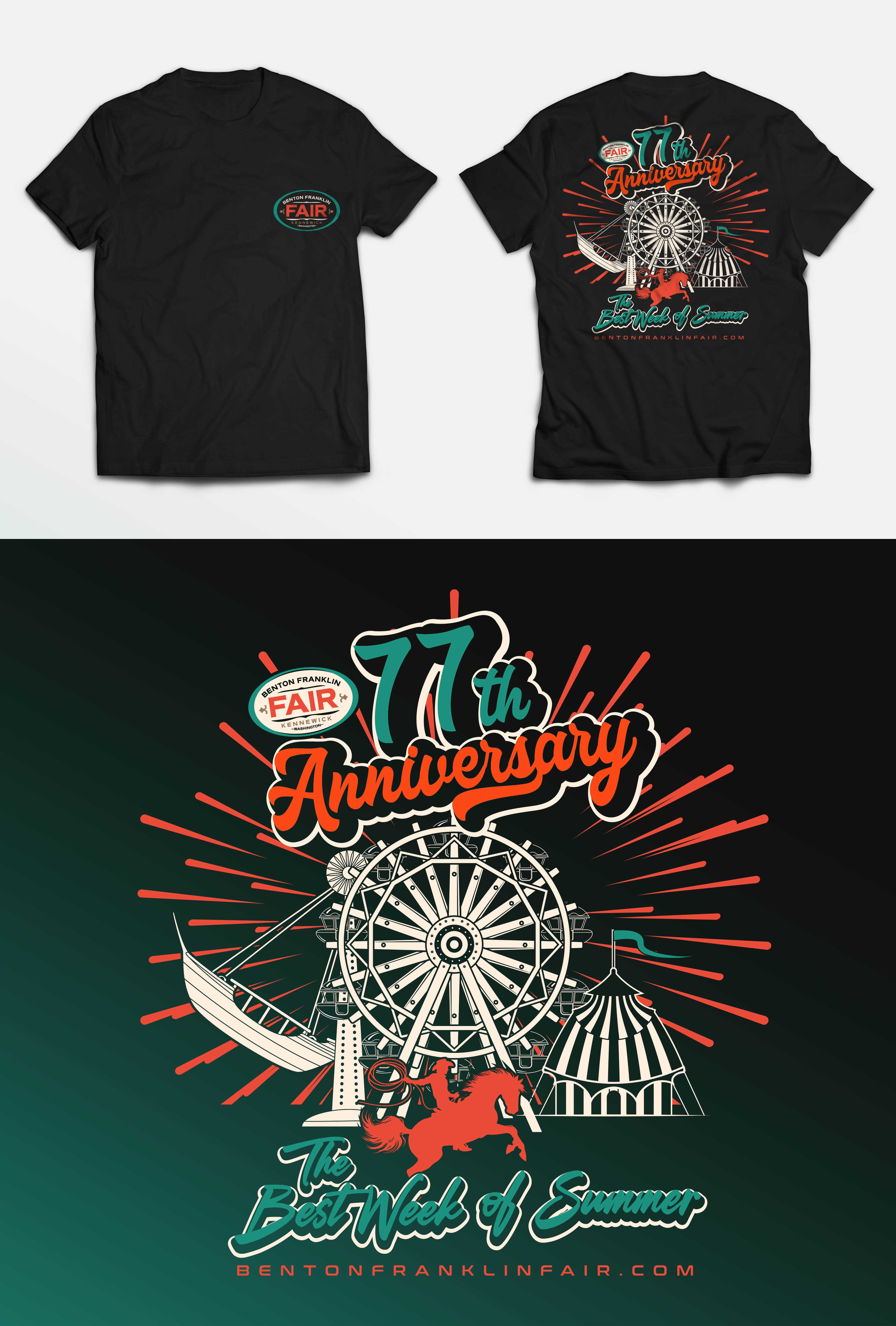 T-shirt Design by KickArt for Benton Franklin Fair & Rodeo | Design #35360984