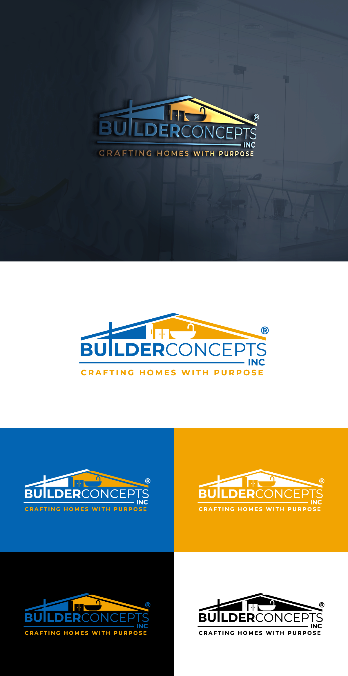 Logo Design by AlphabetZero.co.uk for Builder Concepts Inc | Design #35352644