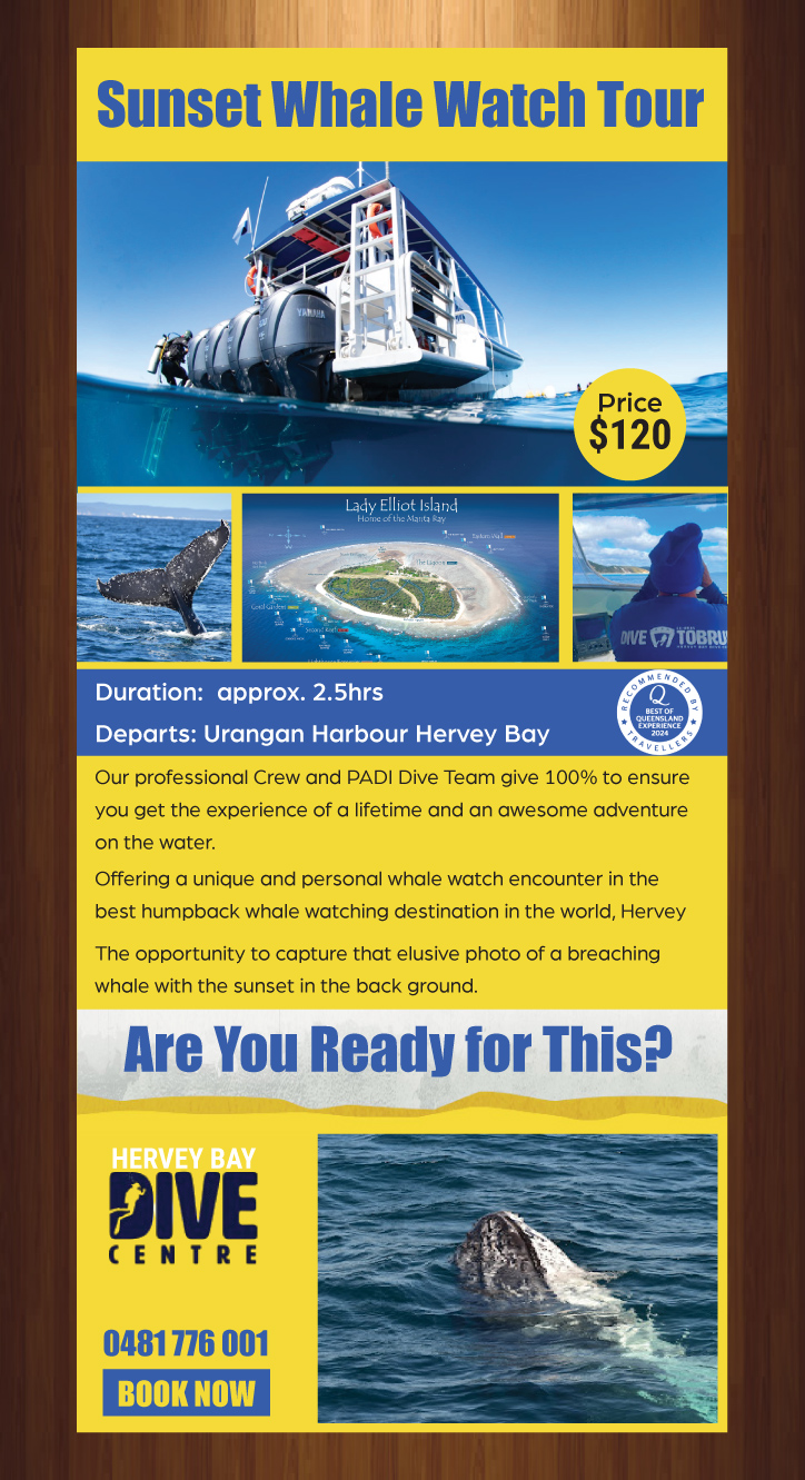 Flyer Design by HarmiDesigning for Hervey Bay Dive Centre | Design #35348739