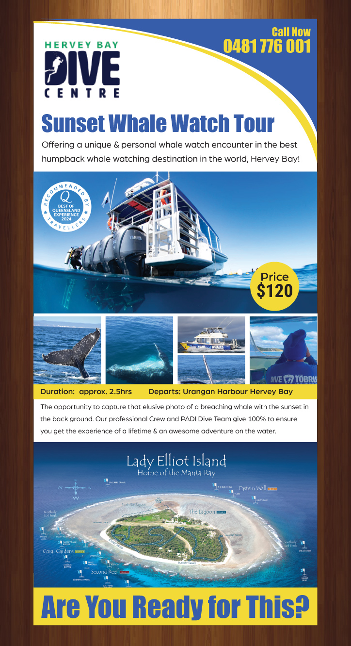 Design de Flyer par harmi_199 pour Hervey Bay Dive Centre | Design #35348862