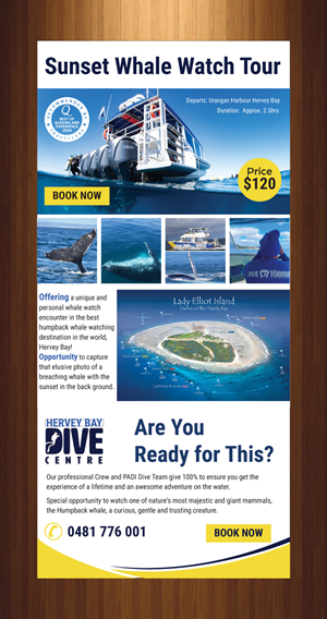 Diseño de Flyer por harmi_199 para Hervey Bay Dive Centre | Diseño: #35351129