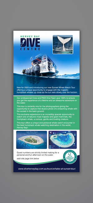 Diseño de Flyer por chandrayaan.creative para Hervey Bay Dive Centre | Diseño: #35357699