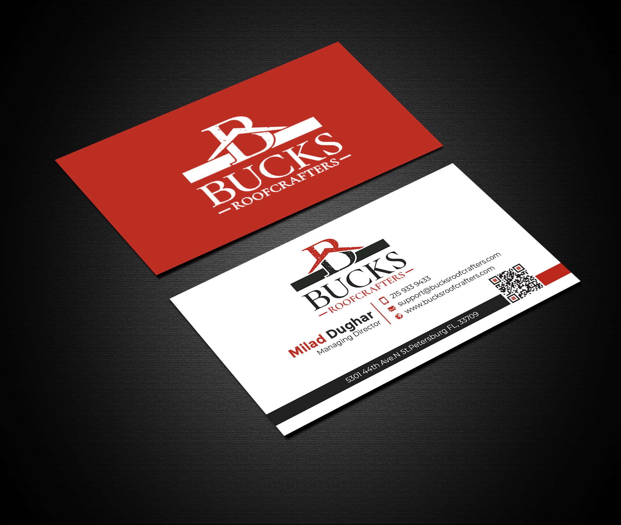 Business Card Design by Graphixpointt for woodsmith construction,llc | Design #35356655