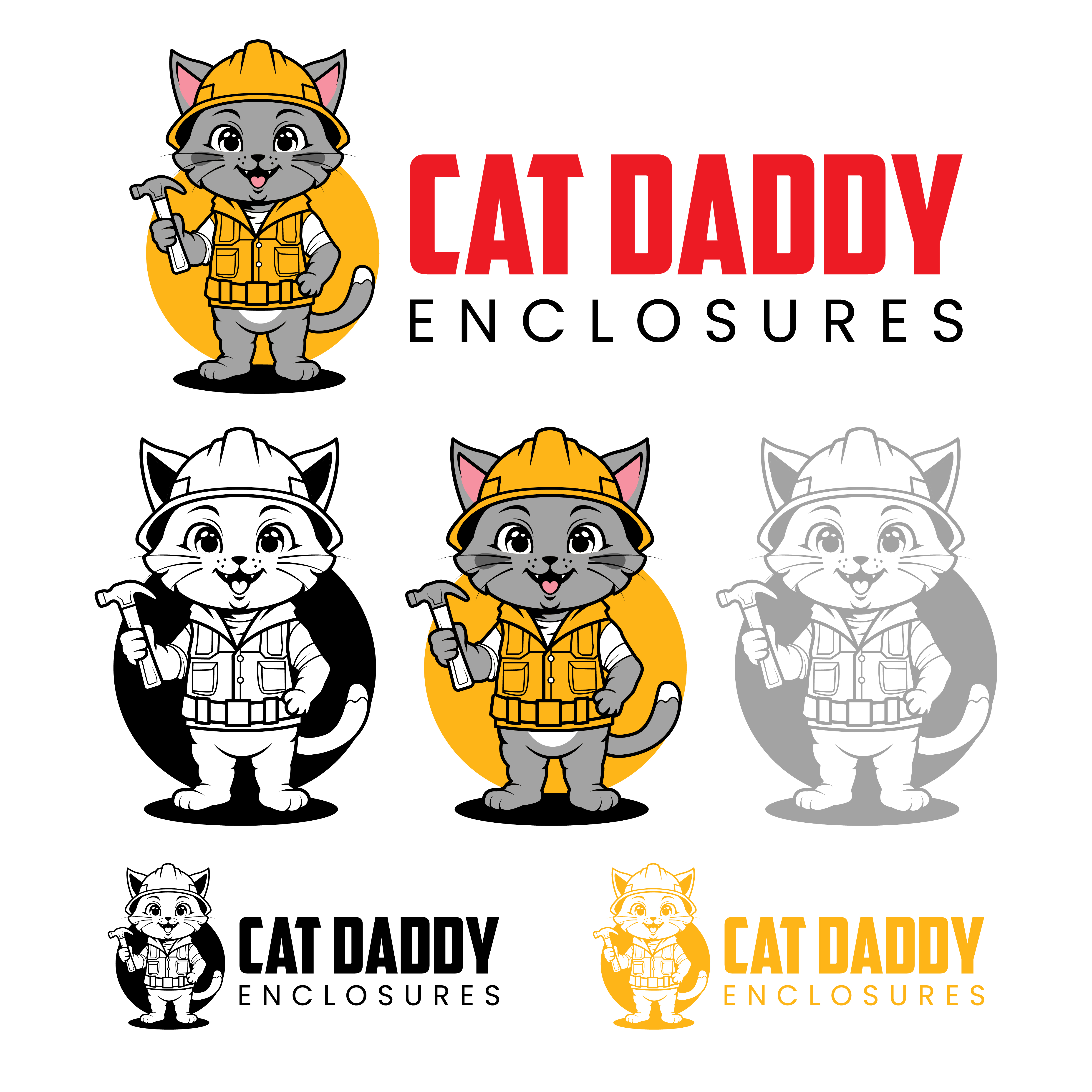 Logo Design by John Mark Arts for Cat Daddy Enclosures | Design #35357551