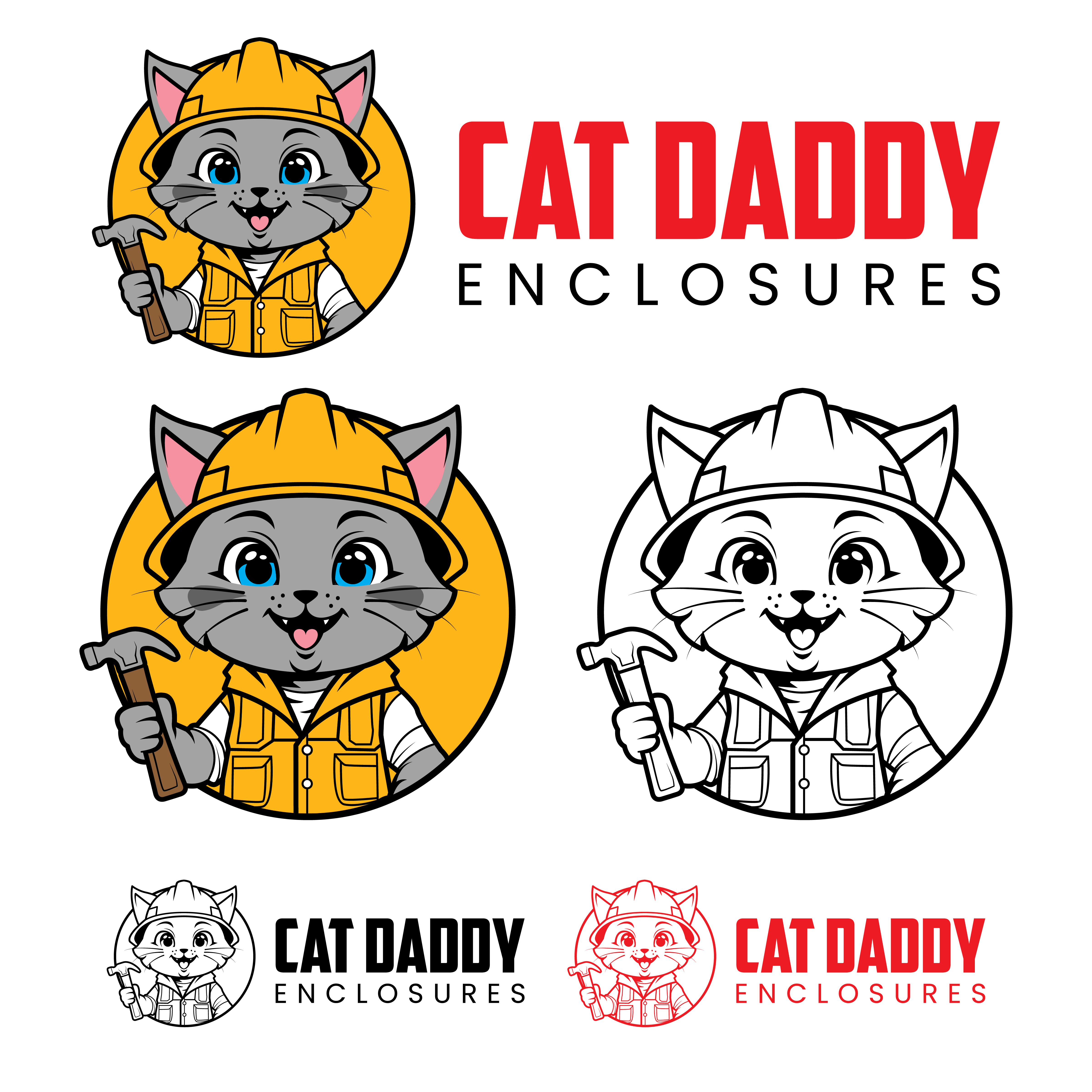 Logo Design by John Mark Arts for Cat Daddy Enclosures | Design #35362549