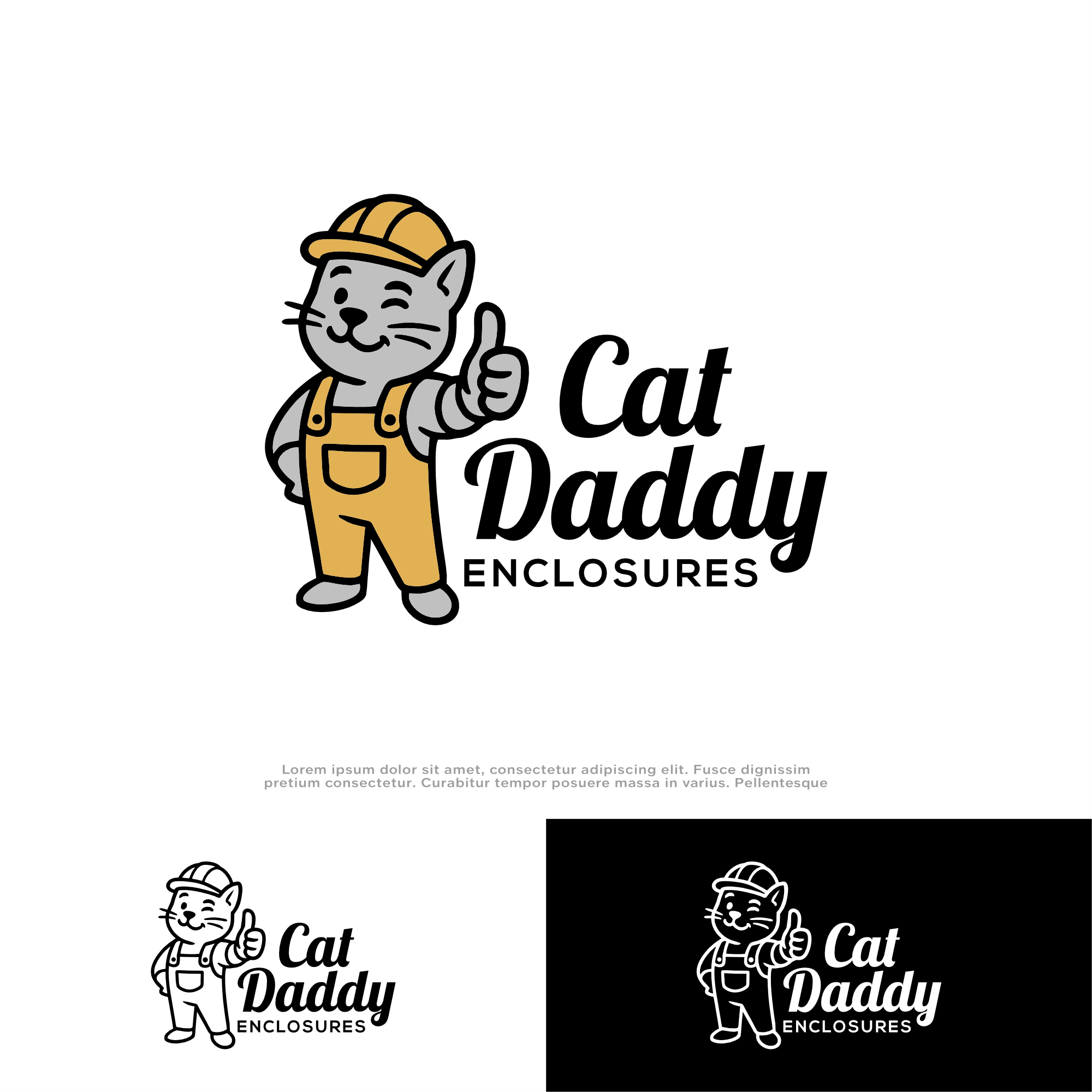 Logo Design by win it for Cat Daddy Enclosures | Design #35359075