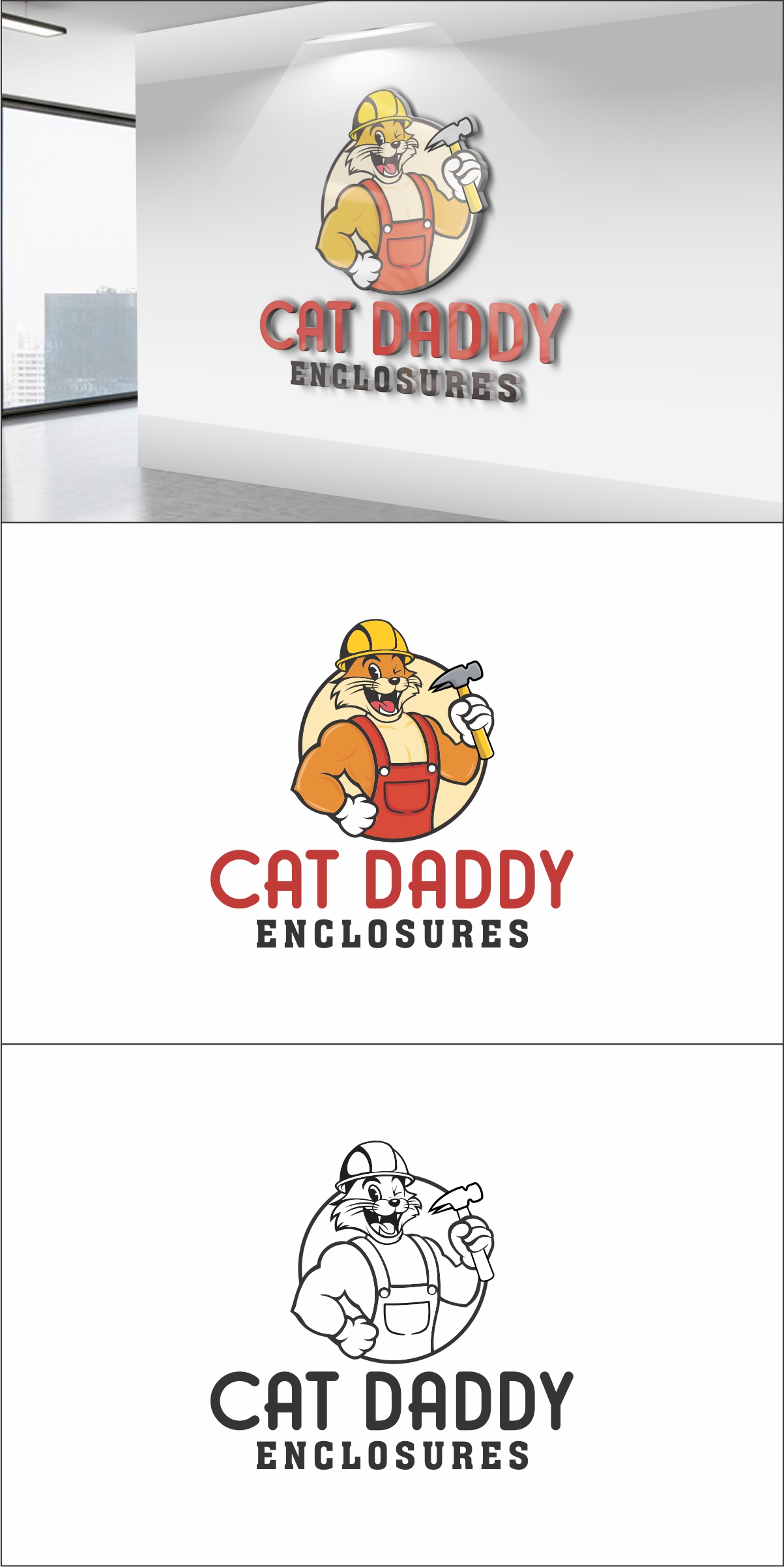 Logo Design by Robert Macwan for Cat Daddy Enclosures | Design #35377236