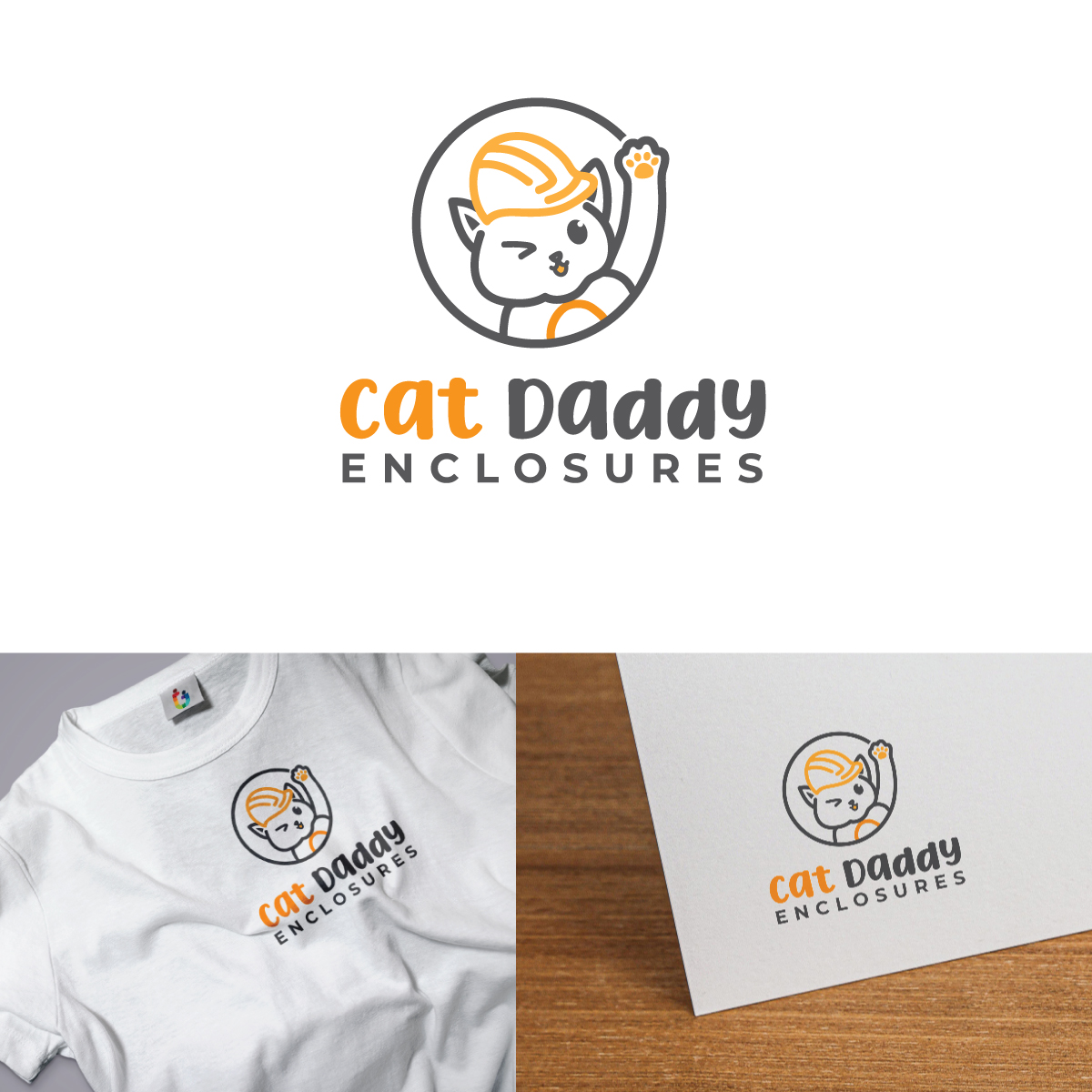 Logo Design by AbhishekkM'24 for Cat Daddy Enclosures | Design #35361193