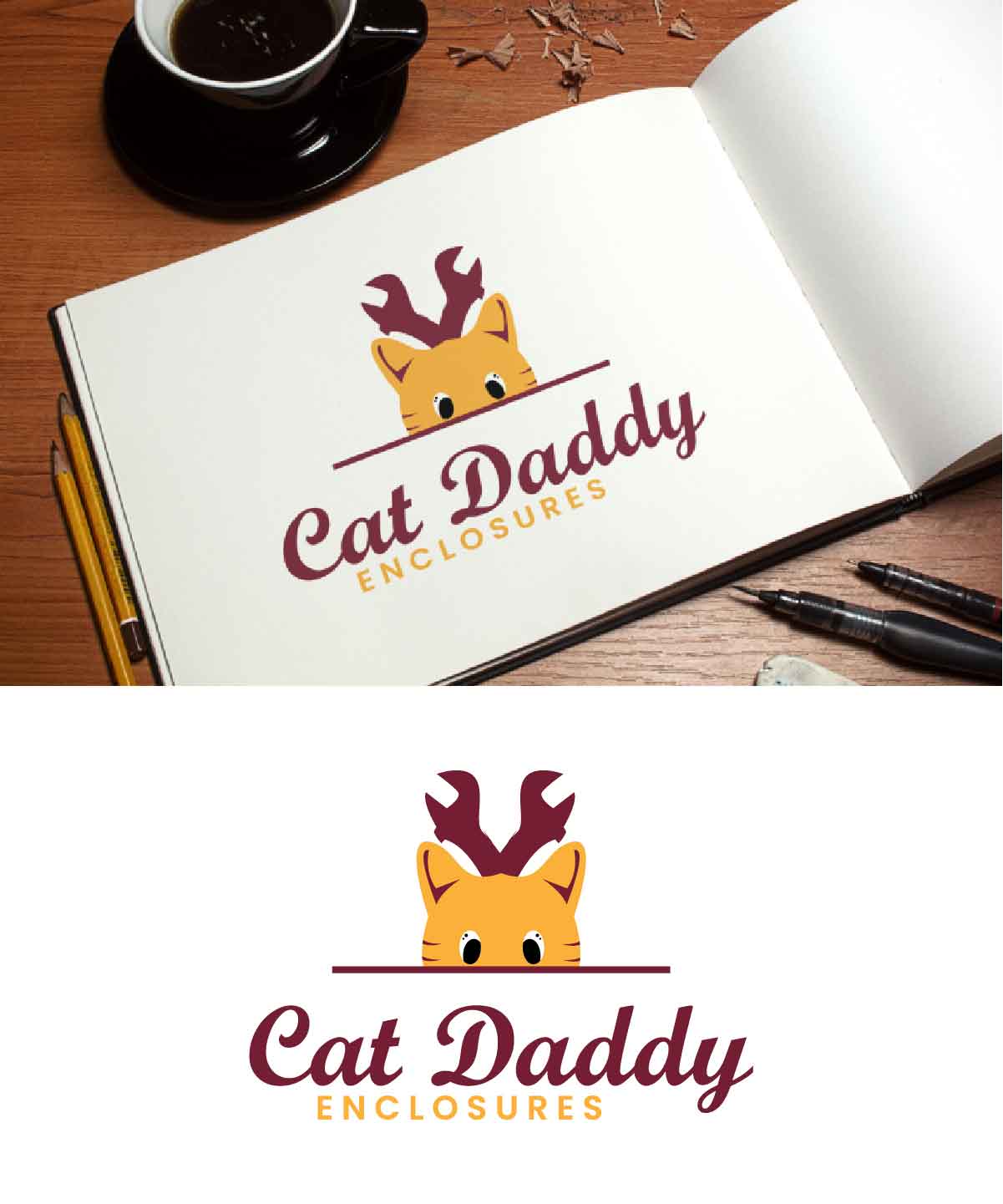 Diseño de Logo por fly  design para Cat Daddy Enclosures | Diseño #35359789