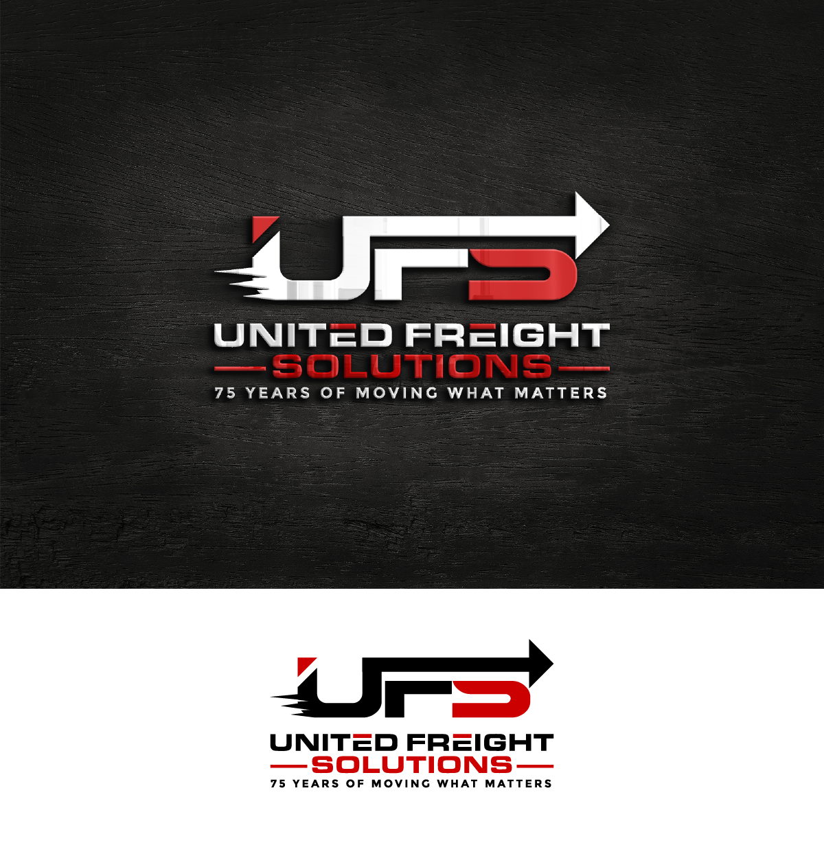 Diseño de Logo por AyubZafar.com para United Freight Solutions  | Diseño #35372387