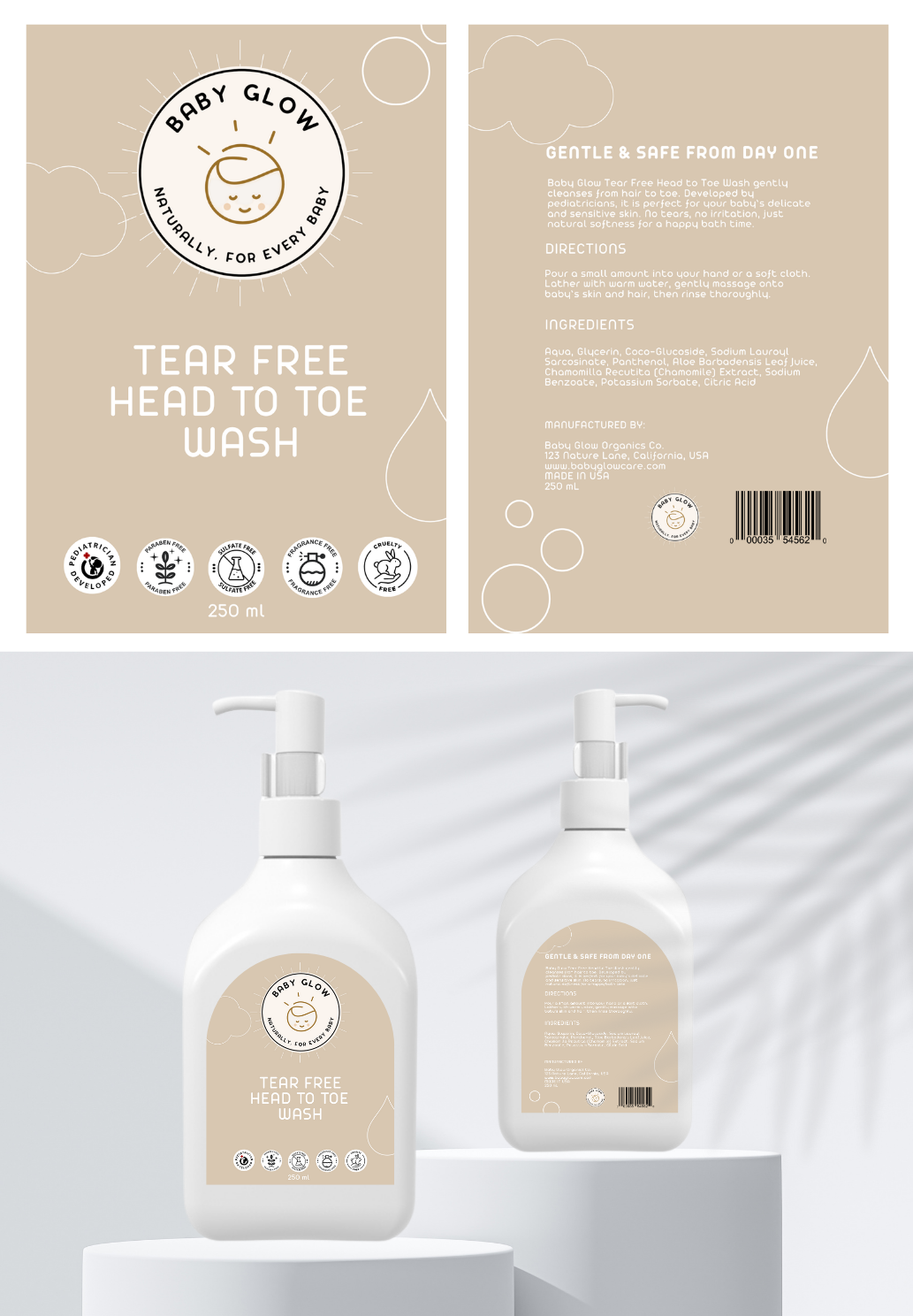 Label Design by sanislarasati for Baby Glow | Design #35395375