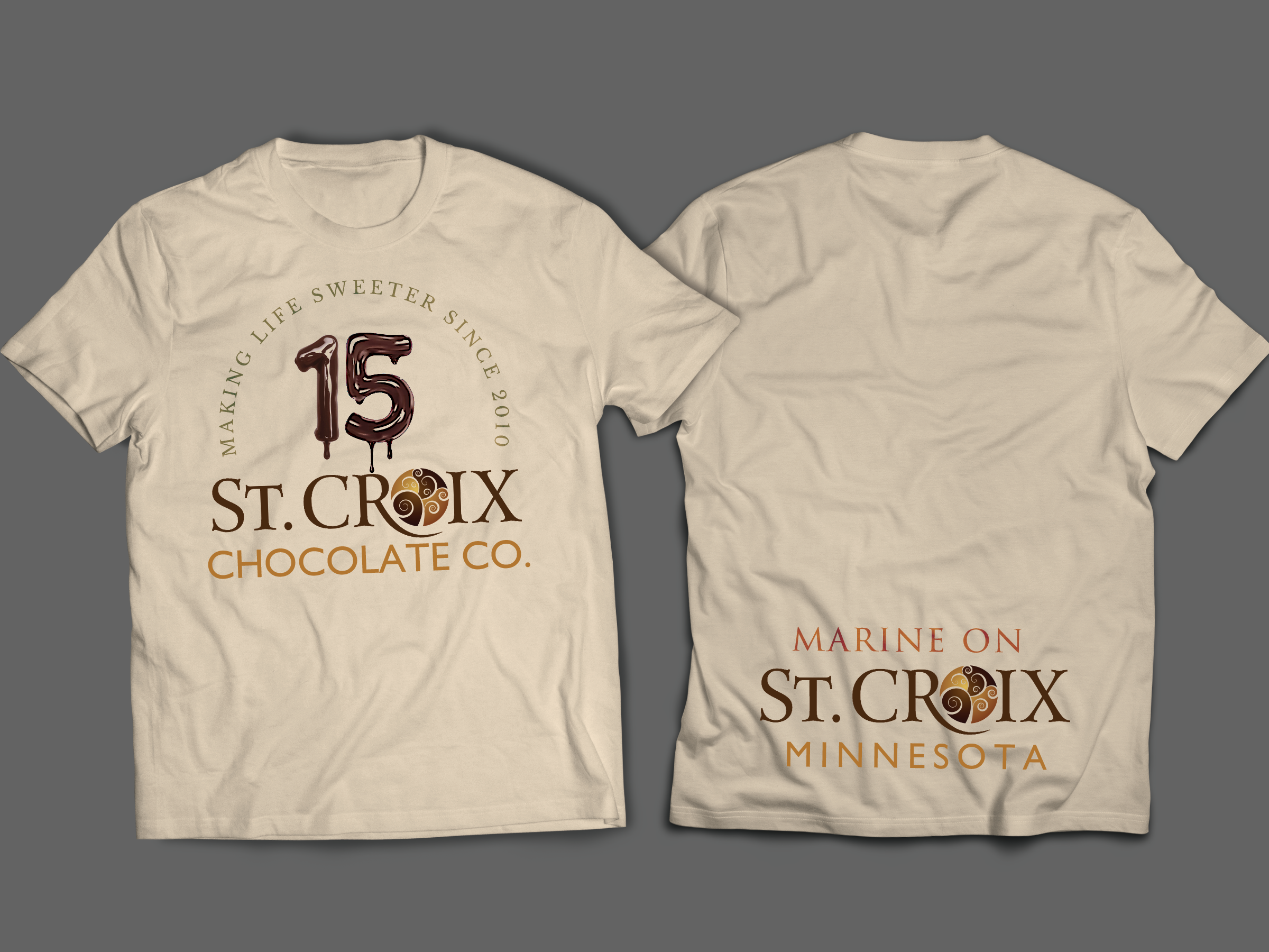 T-Shirt-Design von Andrés Sebastián für St. Croix Chocolate Company | Design #35409314