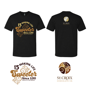 Diseño de Camiseta por onze design para St. Croix Chocolate Company | Diseño #35394766