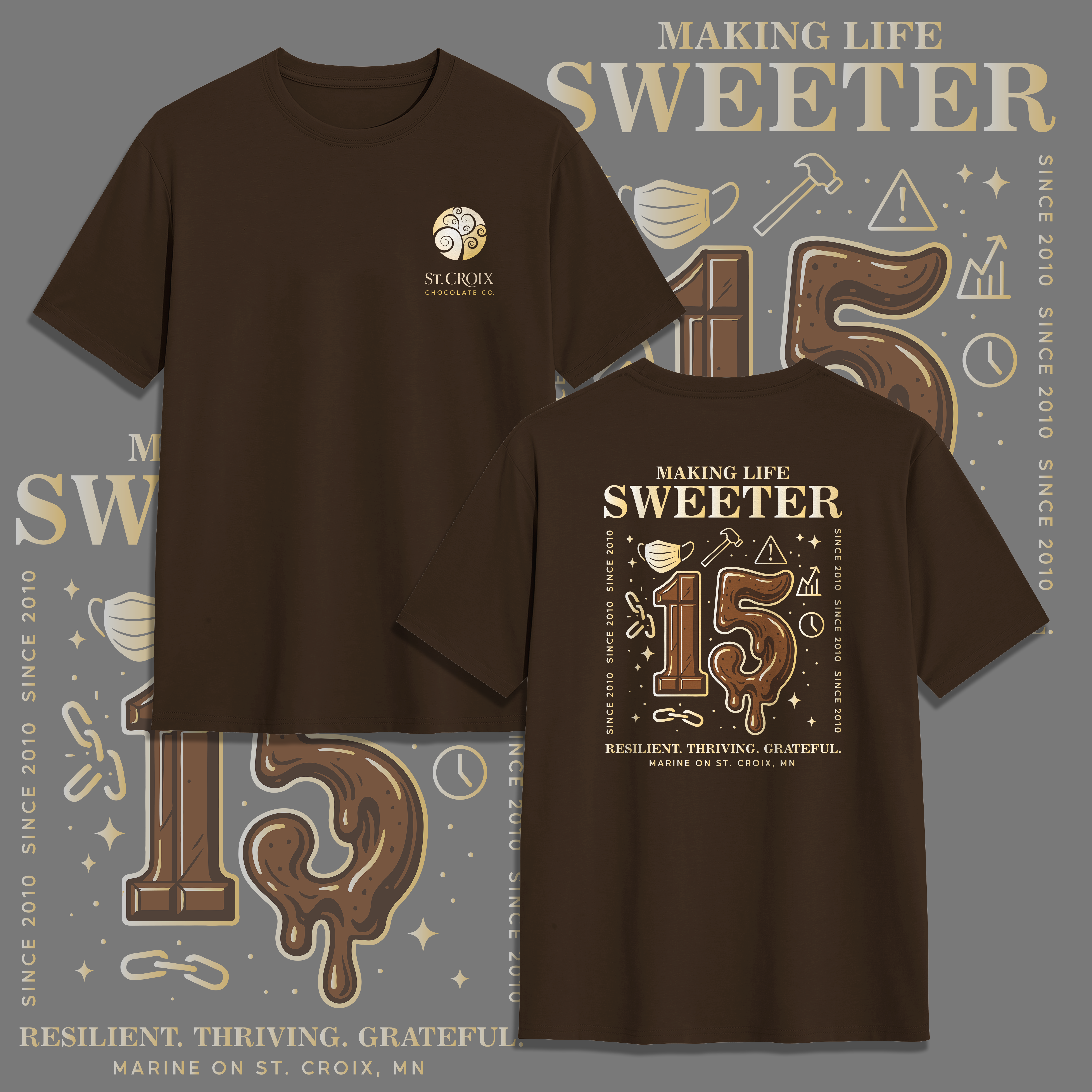 T-shirt Design by V FOUR Design for St. Croix Chocolate Company | Design #35380581