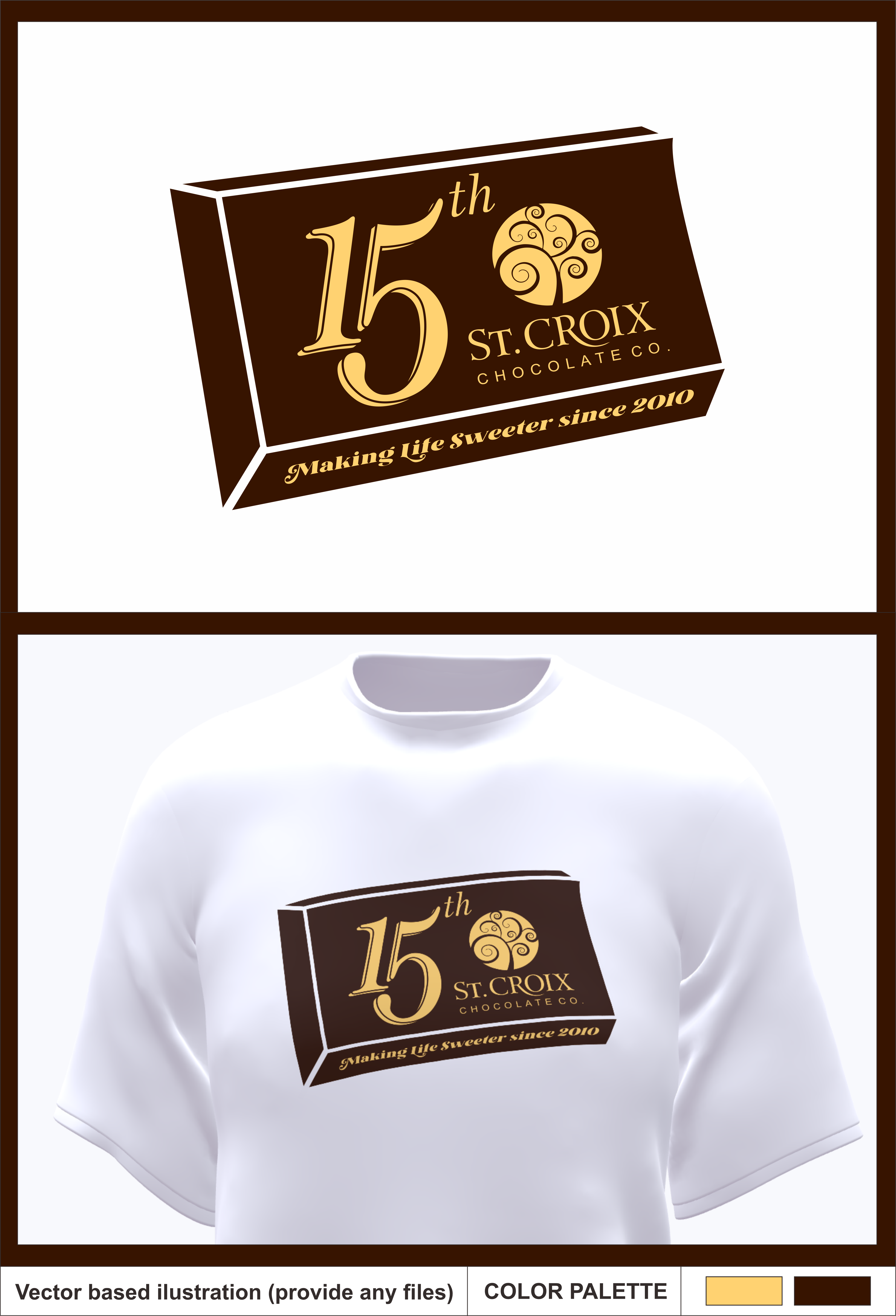 T-shirt Design by MALIK CREATIVE MEDIA for St. Croix Chocolate Company | Design #35402171