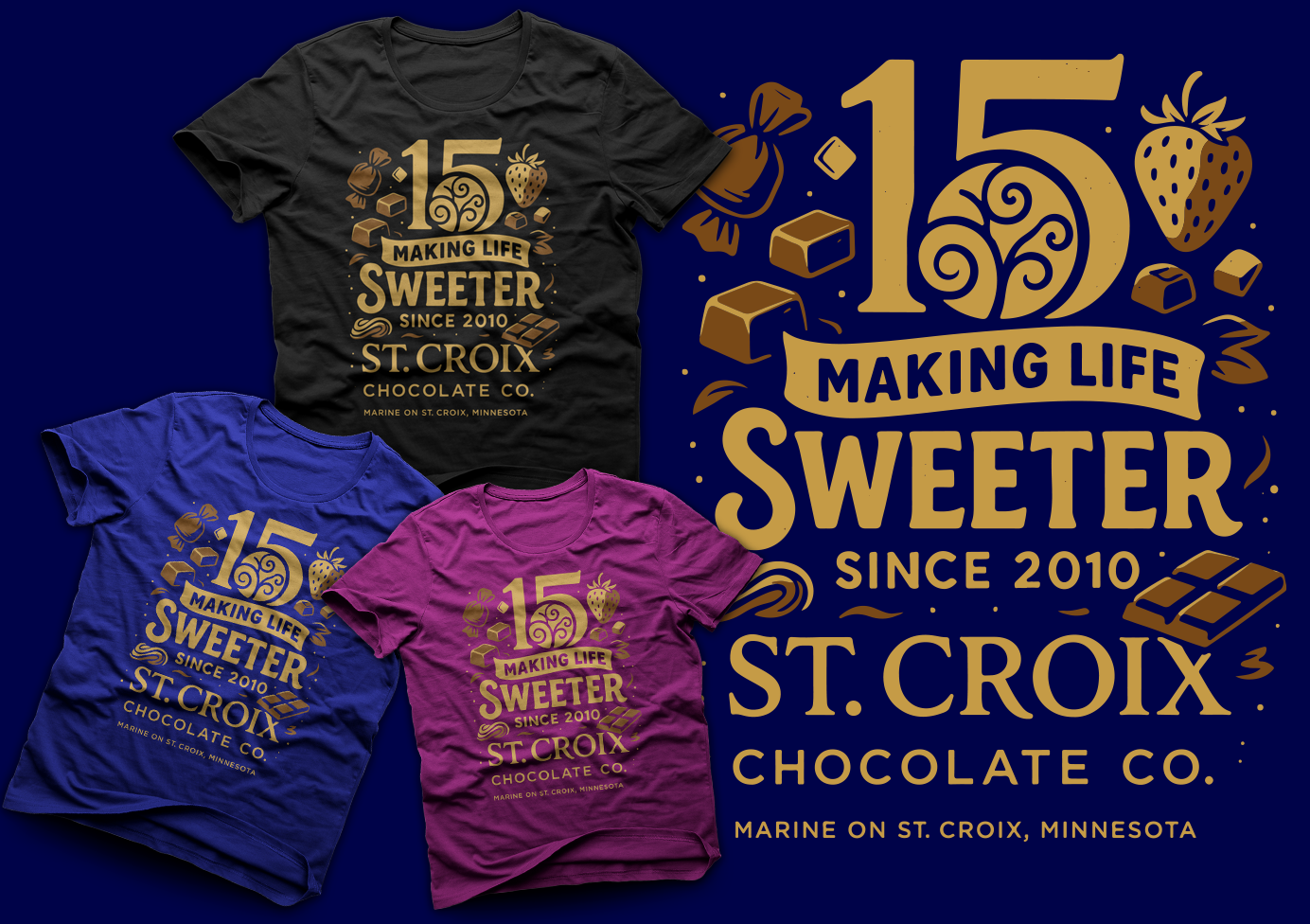 T-shirt Design by Xerox for St. Croix Chocolate Company | Design #35399342