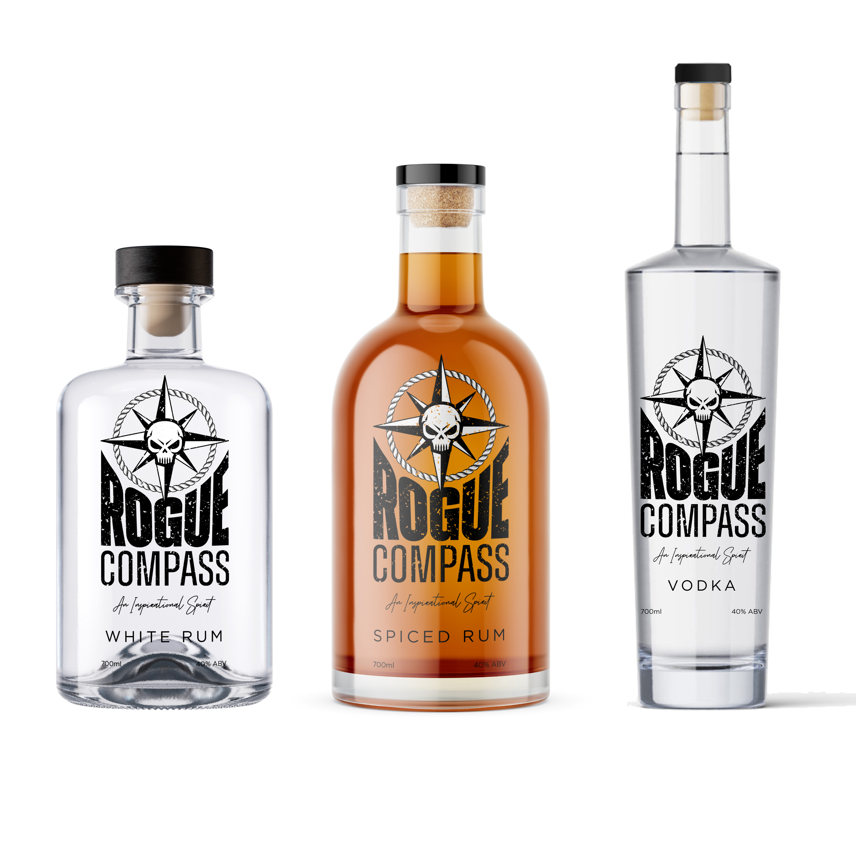 Packaging Design by Sergio Coelho for Rogue Compass Distillers | Design #35488191