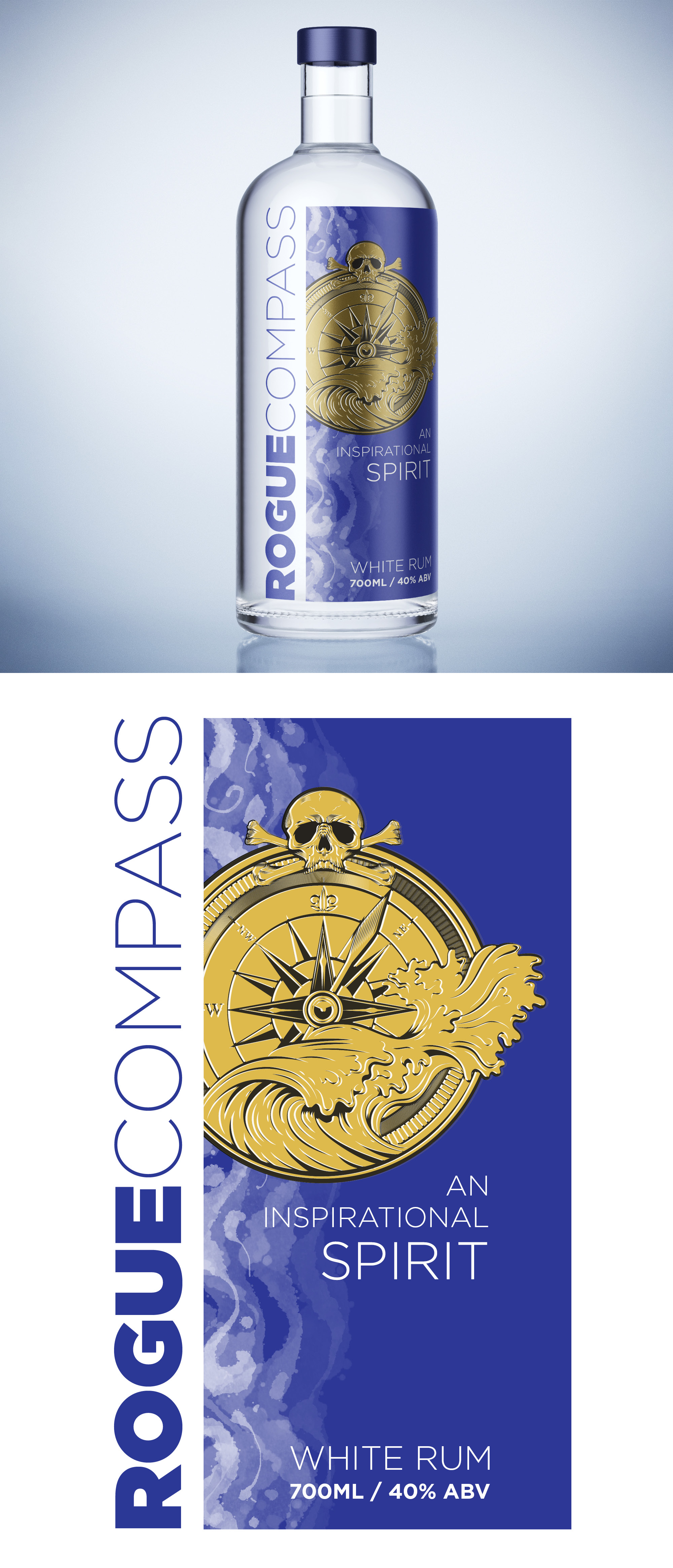 Packaging Design by ANDRE SIMON for Rogue Compass Distillers | Design #35497635