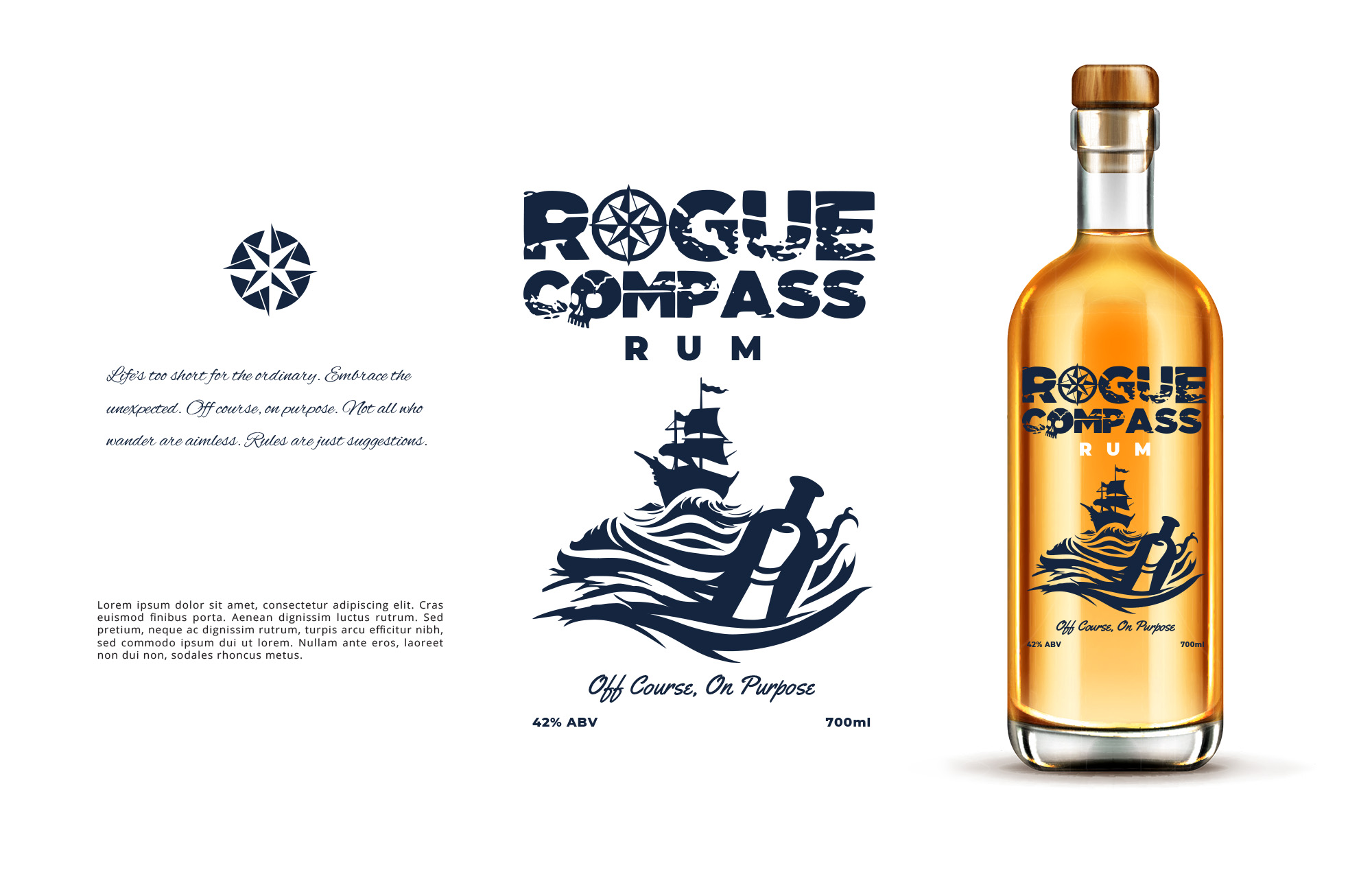 Verpackungs-Design von MNM für Rogue Compass Distillers | Design #35512292