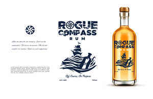 Packaging Design by MNM for Rogue Compass Distillers | Design: #35512292