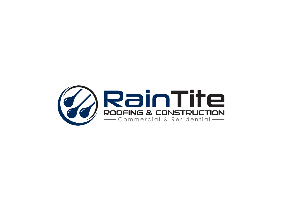 Logo Design by 439 Creations for RainTite Roofing & Construction | Design #35392274