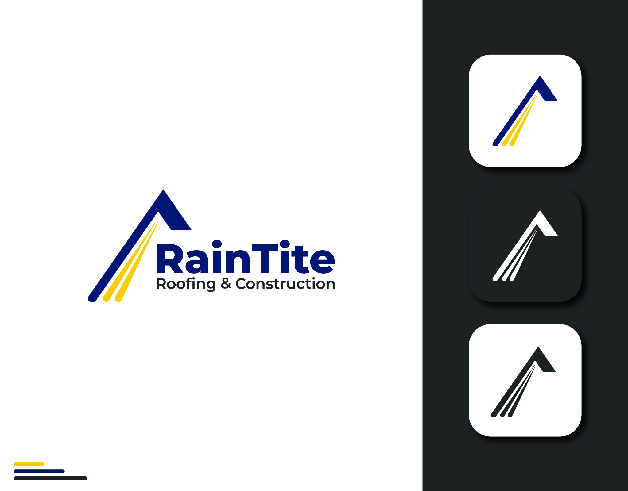 Logo Design by j.r.a for RainTite Roofing & Construction | Design #35391264