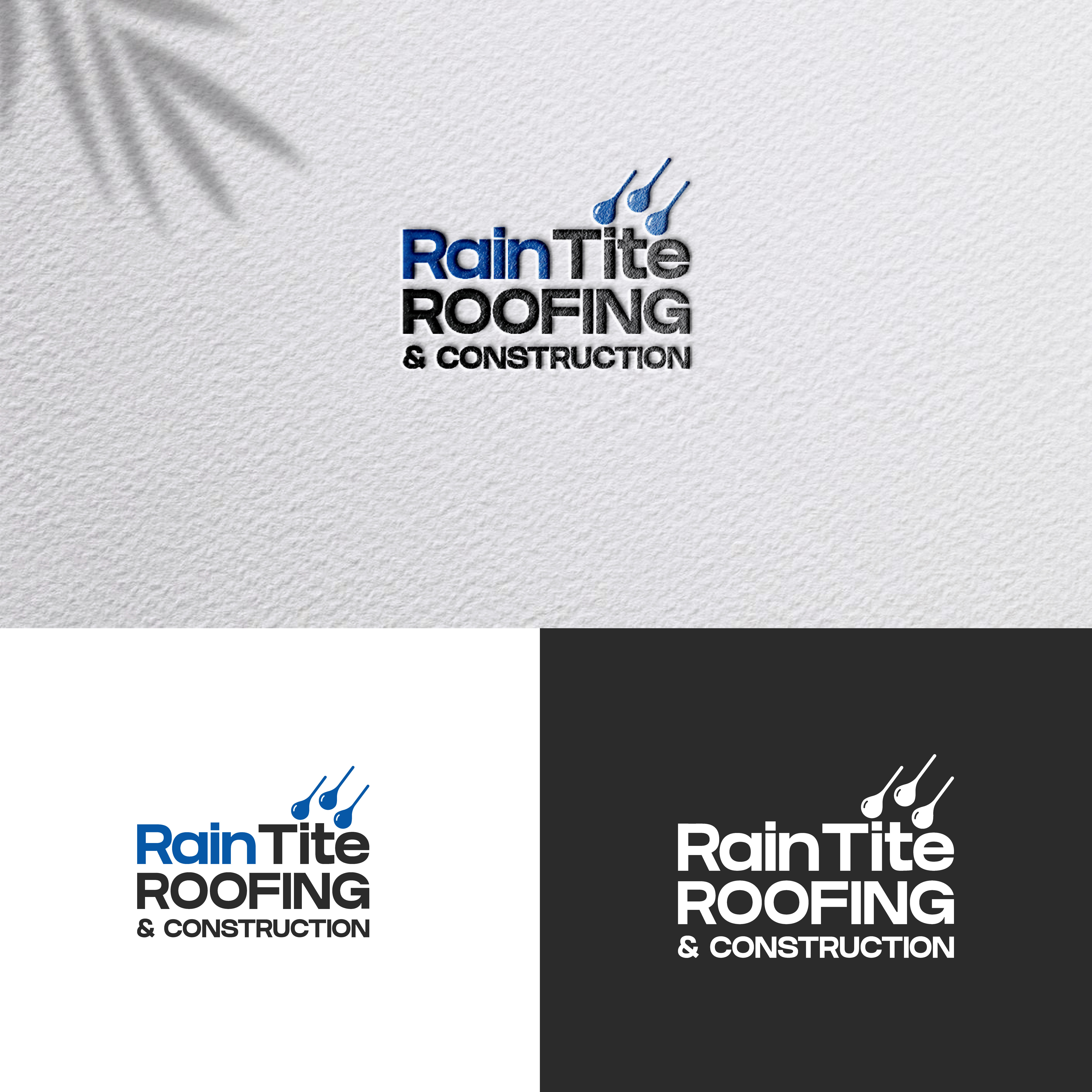 Logo Design by Arindam.Design for RainTite Roofing & Construction | Design #35387246