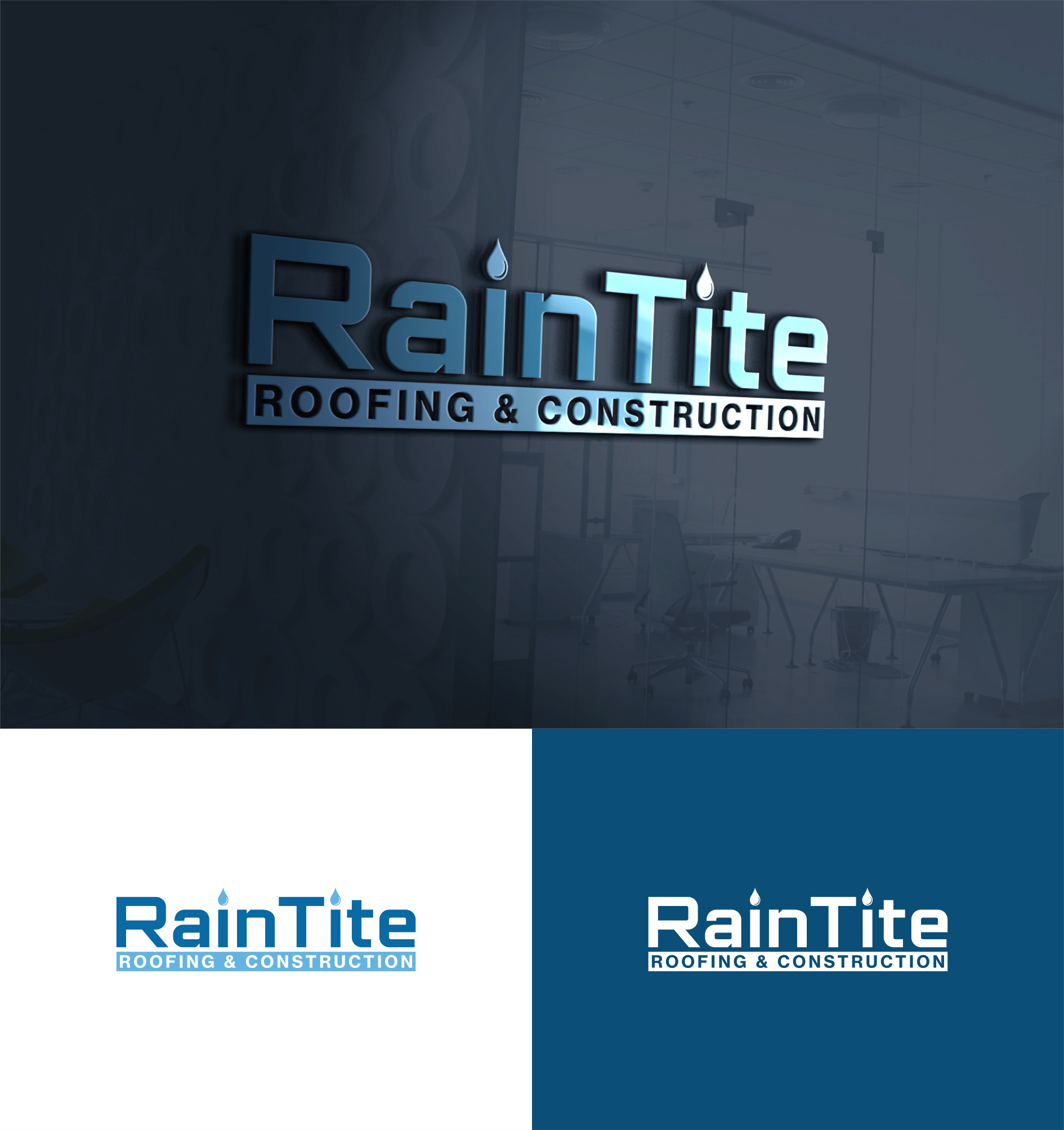 Design de Logo par twentysixyears pour RainTite Roofing & Construction | Design #35387484