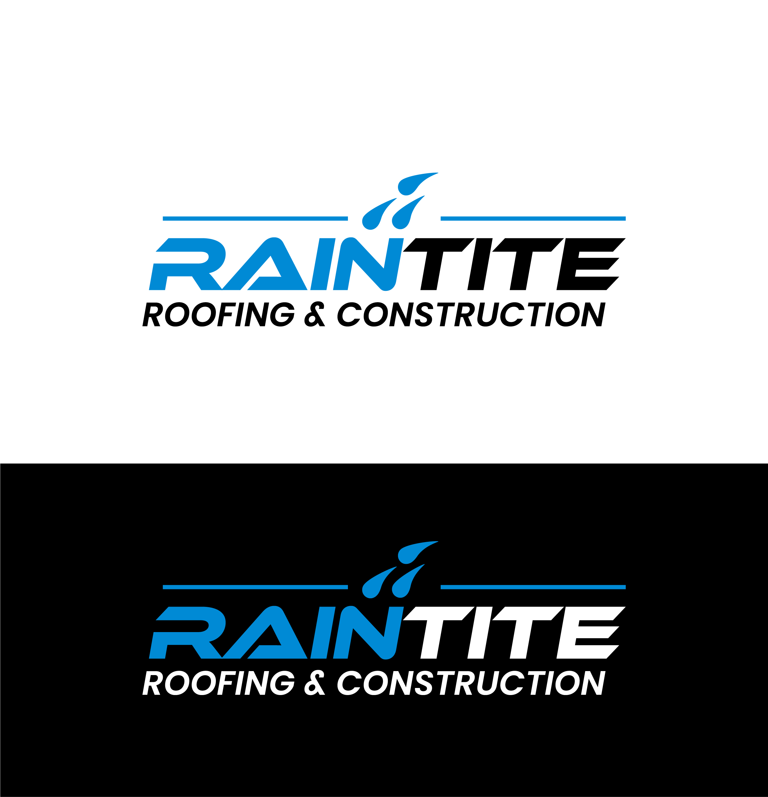Logo Design by 99 Art.. for RainTite Roofing & Construction | Design #35388037