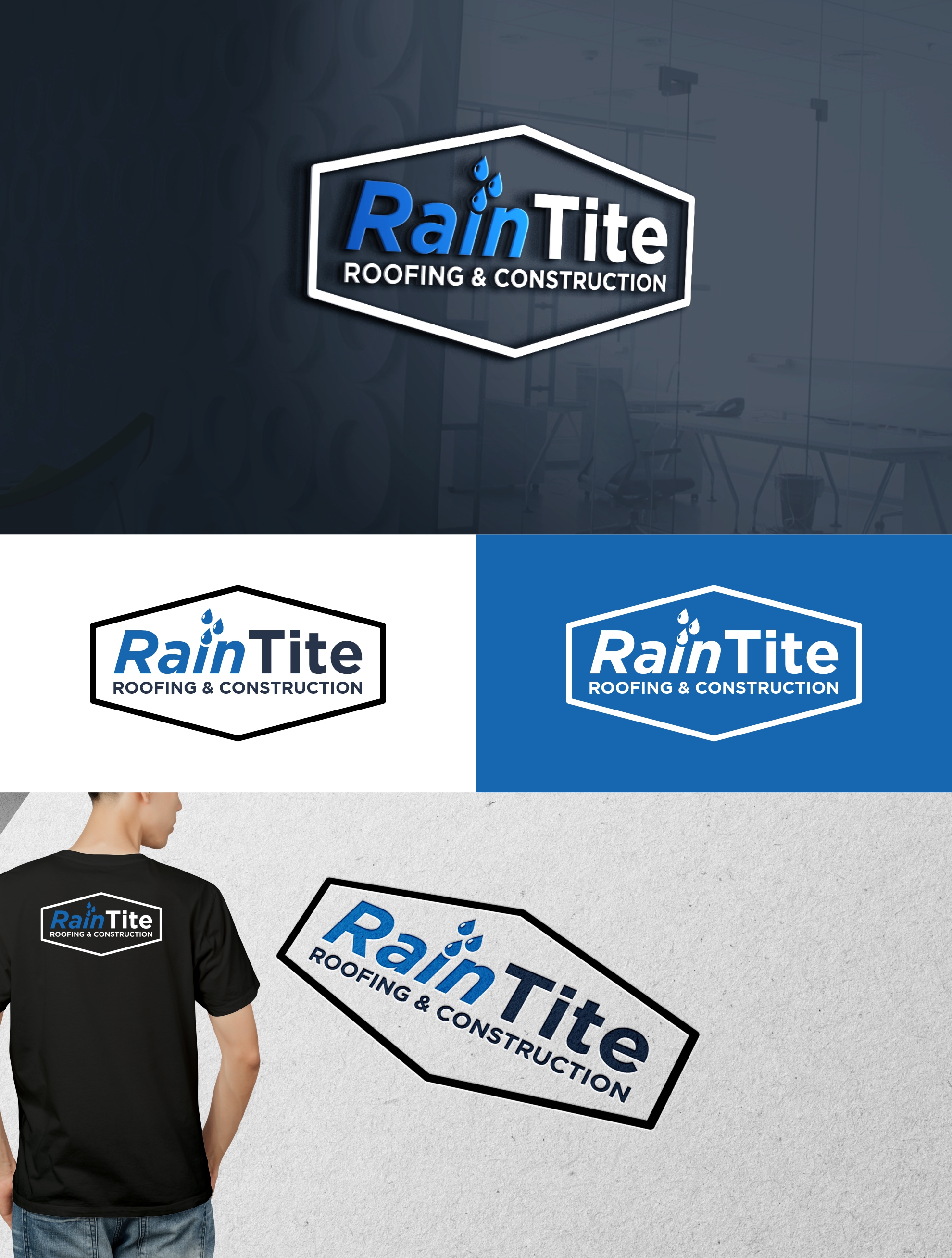 Logo Design by 37arts for RainTite Roofing & Construction | Design #35388273
