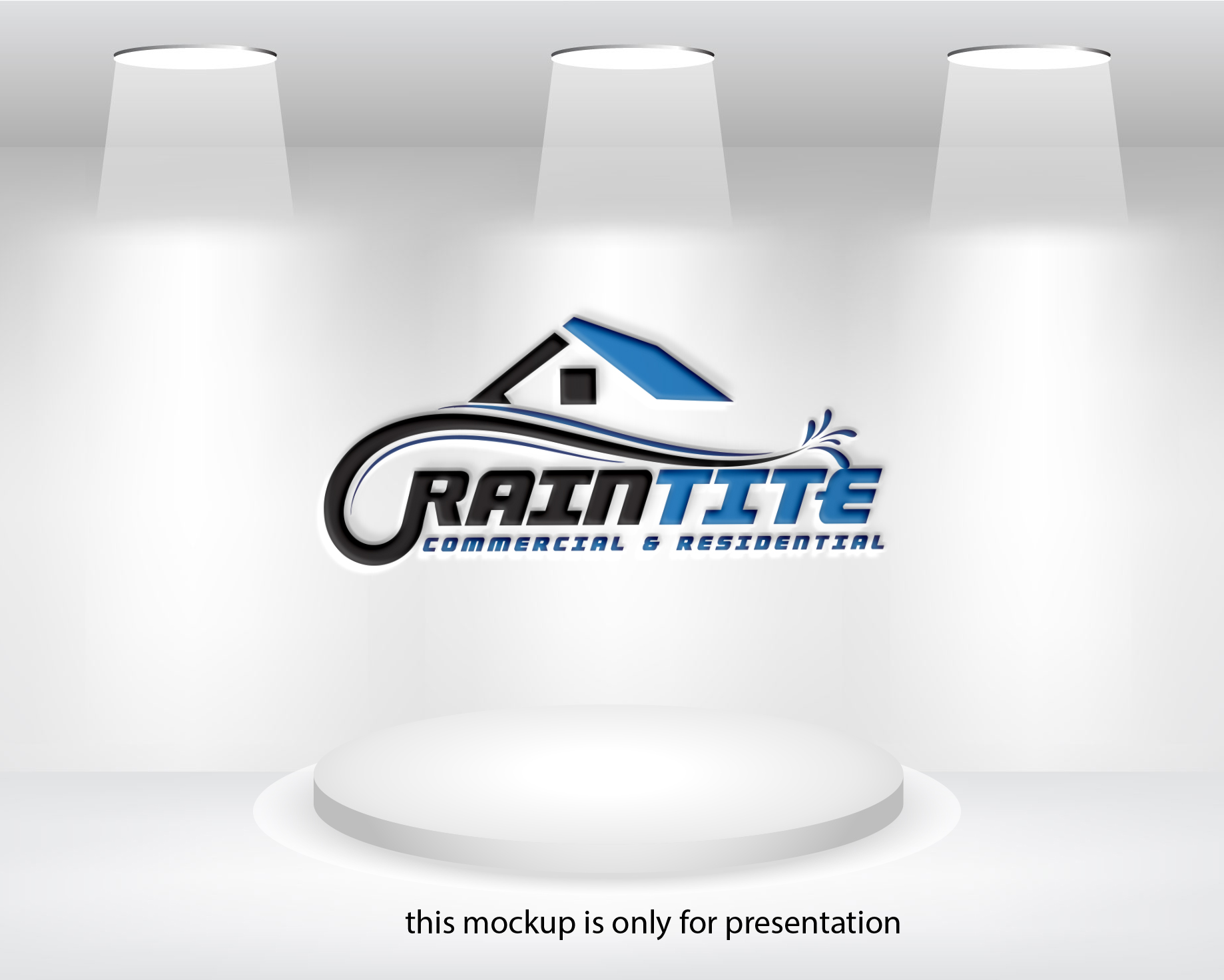 Logo Design by FARU.......... for RainTite Roofing & Construction | Design #35391720