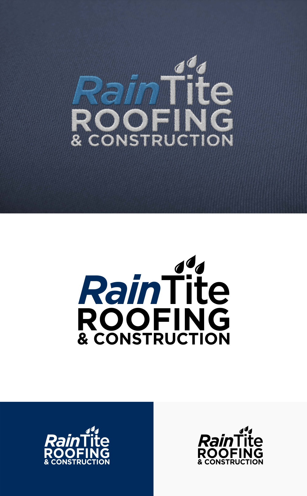 Logo Design by Goodpartner for RainTite Roofing & Construction | Design #35426795