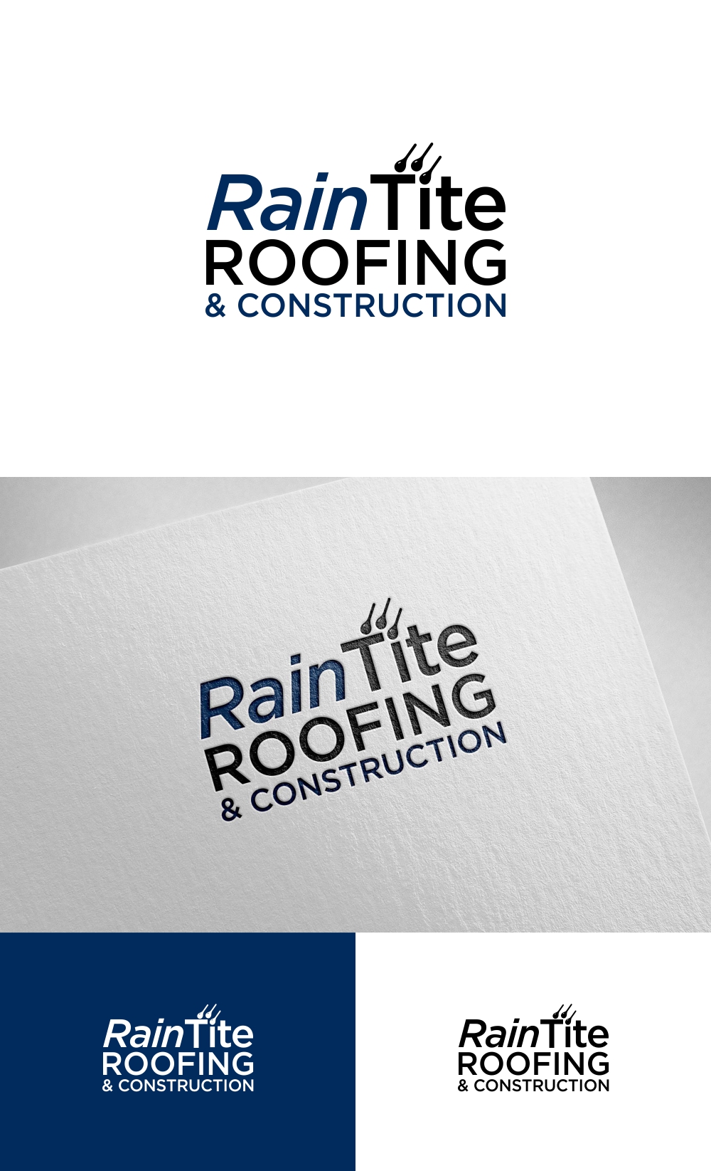 Diseño de Logo por Goodpartner para RainTite Roofing & Construction | Diseño #35426897