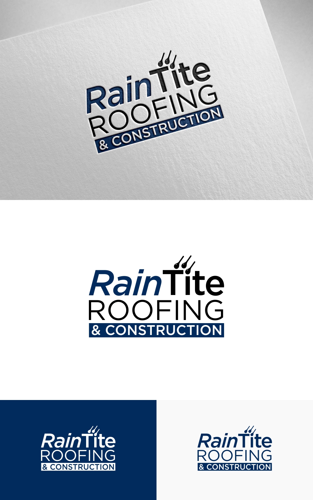 Logo Design by Goodpartner for RainTite Roofing & Construction | Design #35434185